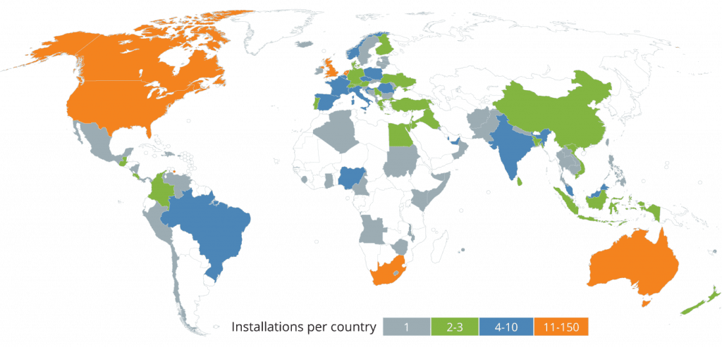 PortaOne map customers and partners