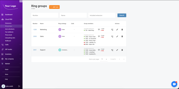 CloudPBX Self-Care Portal