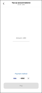 Mobile Self-Care App Top up account balance