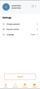 Mobile Self-Care App Settings