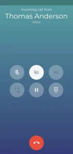 PortaPhone incoming call